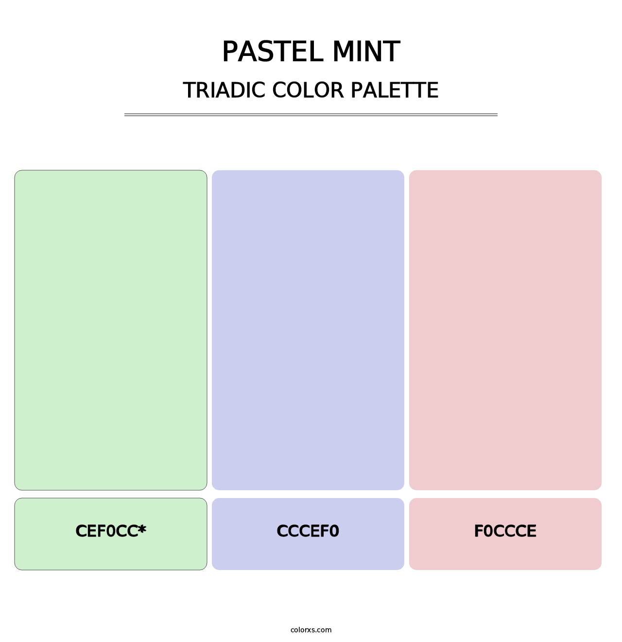 Pastel Mint - Triadic Color Palette