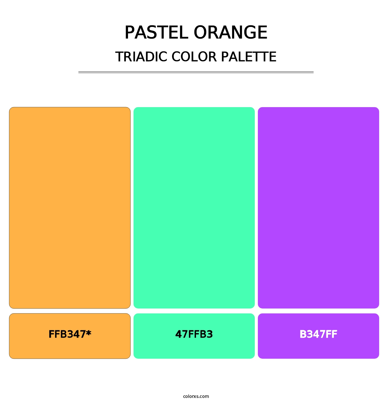 Pastel Orange - Triadic Color Palette