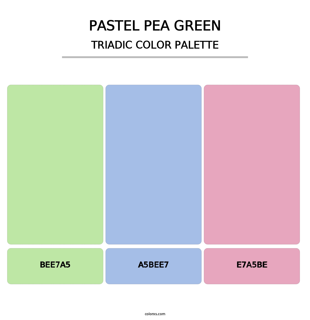 Pastel Pea Green - Triadic Color Palette
