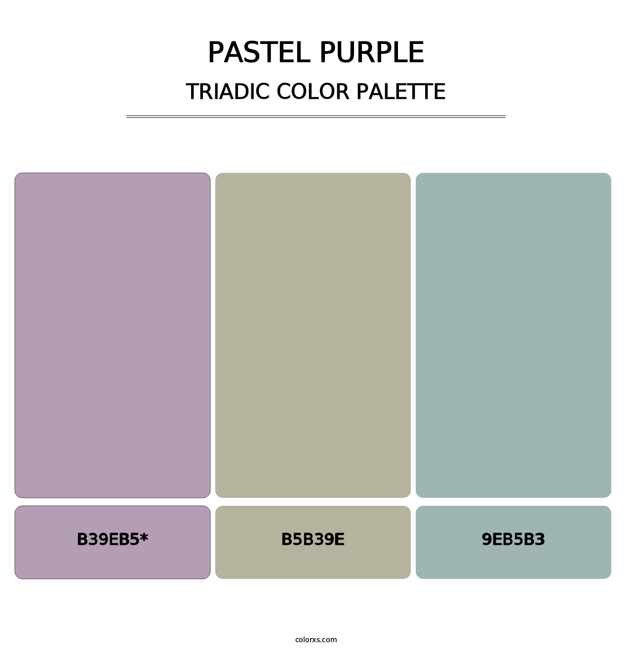 Pastel Purple - Triadic Color Palette
