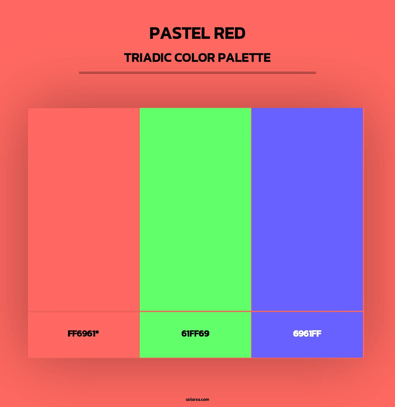 Pastel Red - Triadic Color Palette