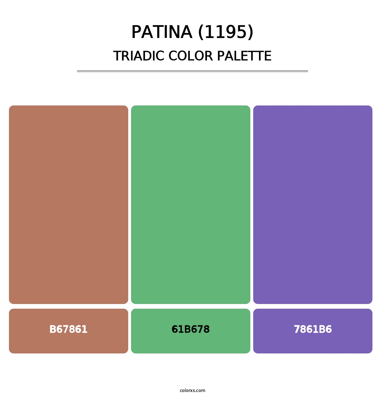 Patina (1195) - Triadic Color Palette