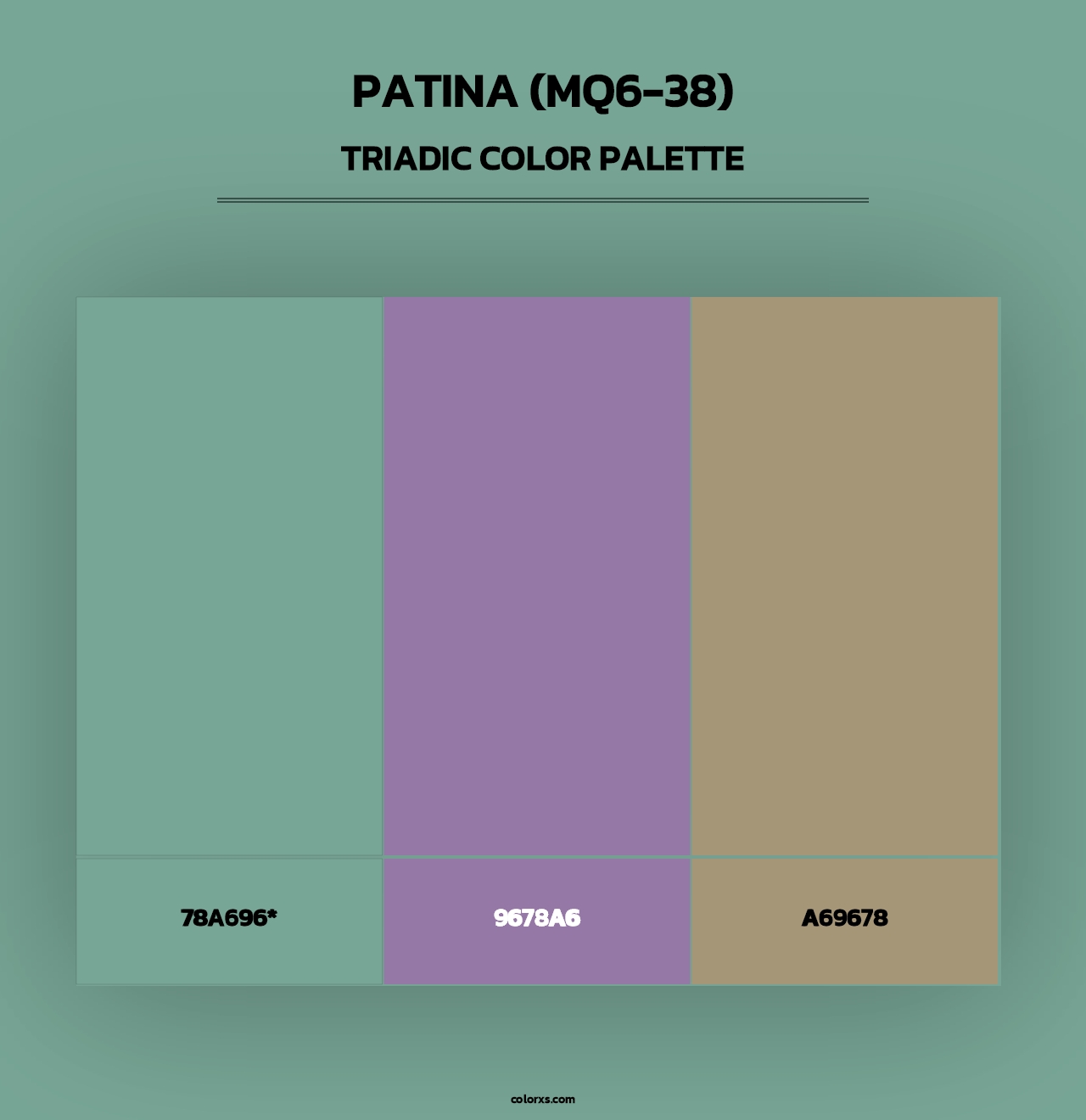 Patina (MQ6-38) - Triadic Color Palette