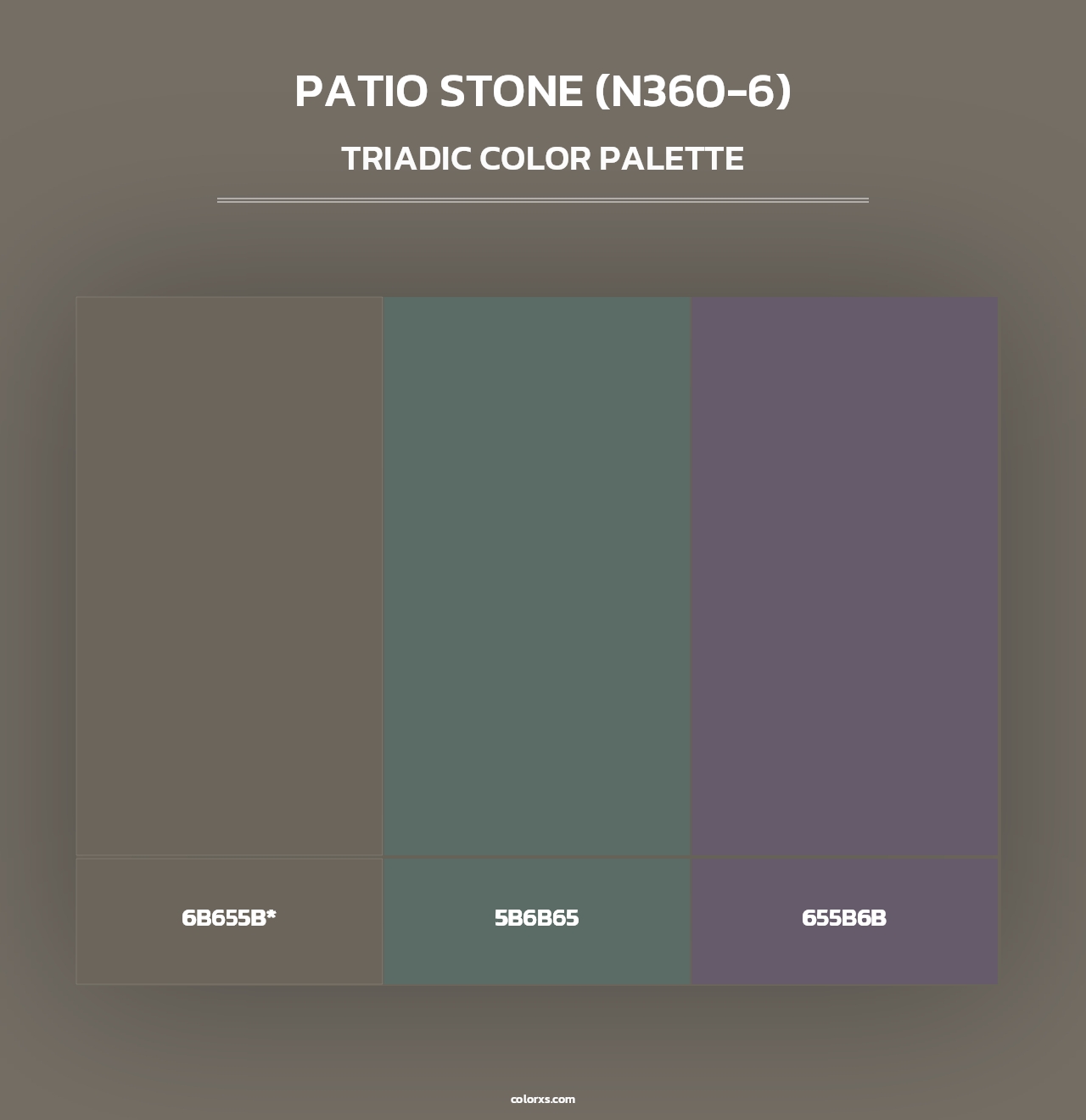 Patio Stone (N360-6) - Triadic Color Palette