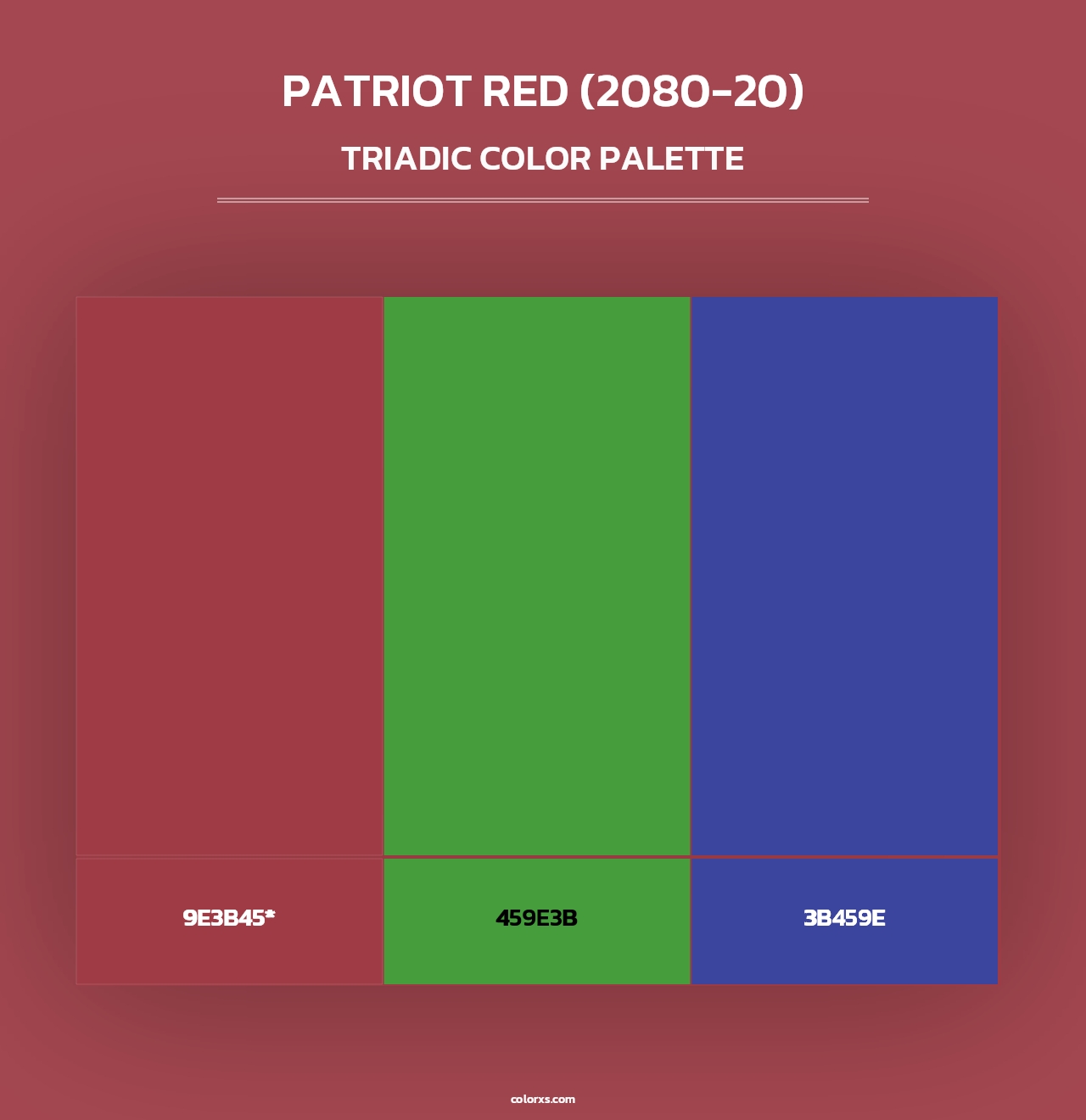 Patriot Red (2080-20) - Triadic Color Palette