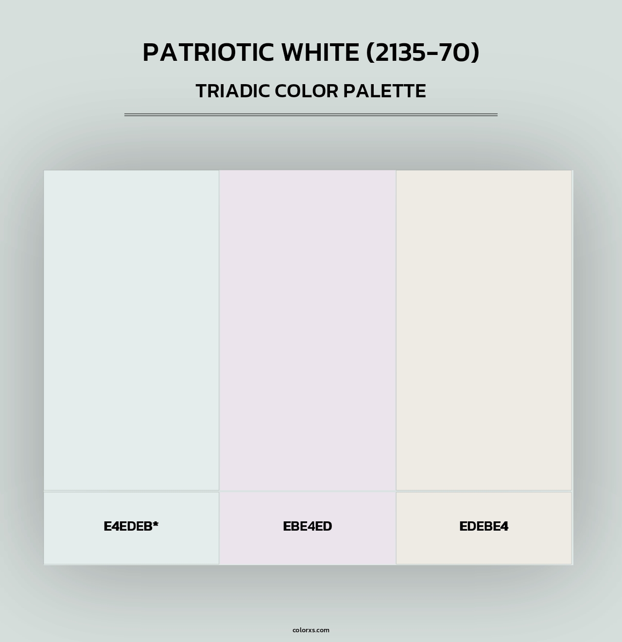 Patriotic White (2135-70) - Triadic Color Palette