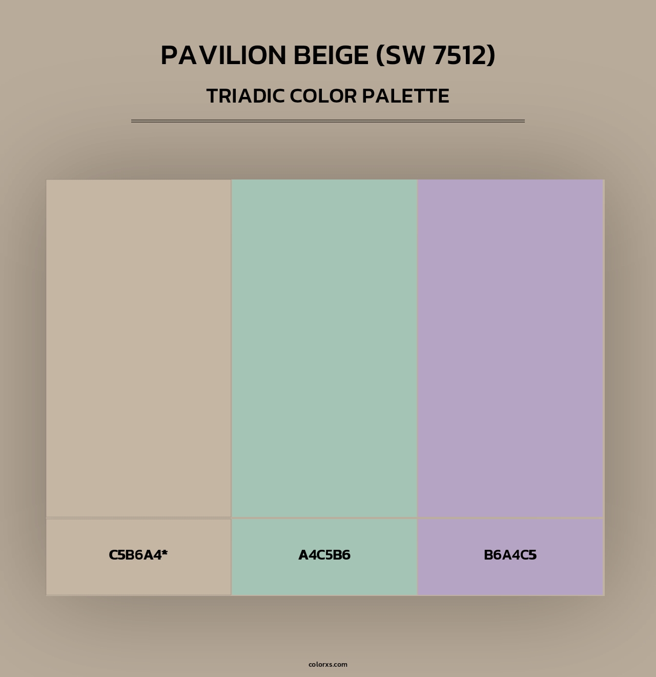 Pavilion Beige (SW 7512) - Triadic Color Palette