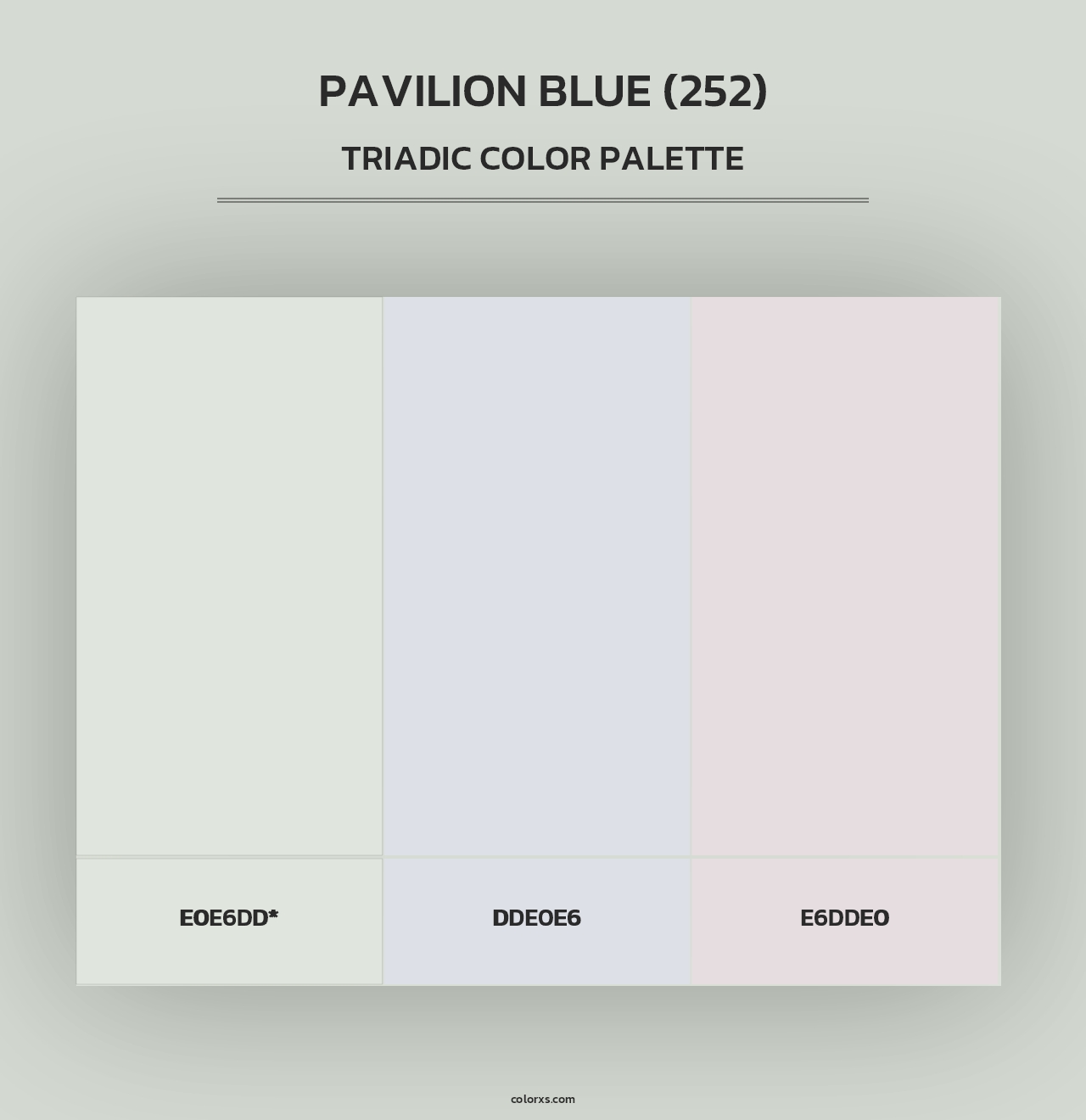 Pavilion Blue (252) - Triadic Color Palette