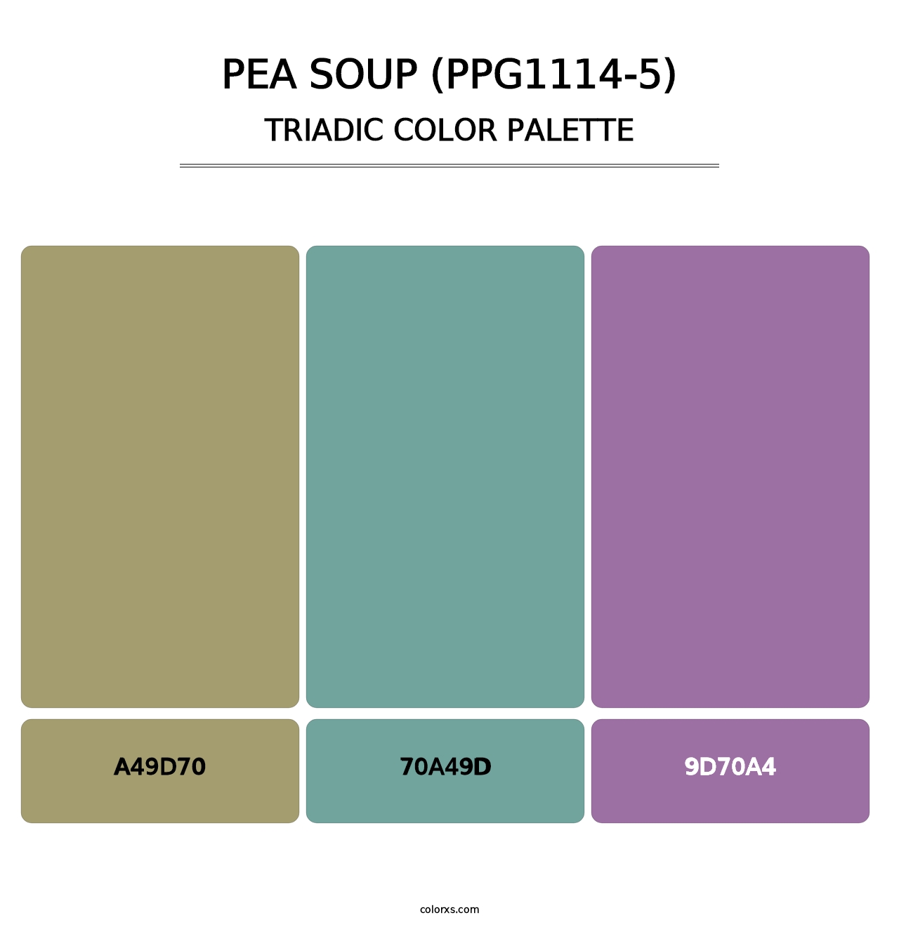 Pea Soup (PPG1114-5) - Triadic Color Palette