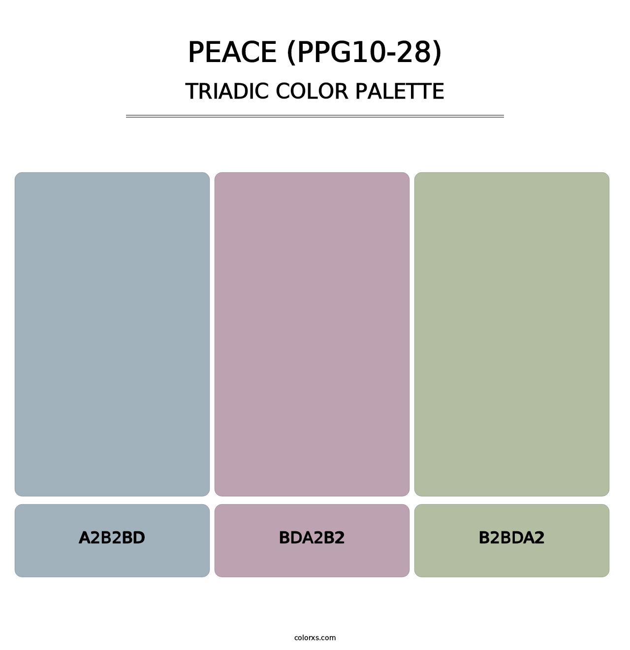 Peace (PPG10-28) - Triadic Color Palette