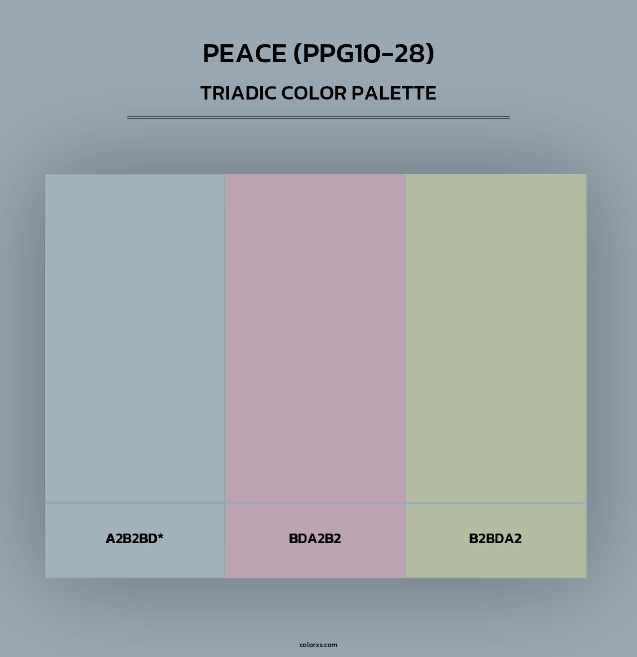 Peace (PPG10-28) - Triadic Color Palette
