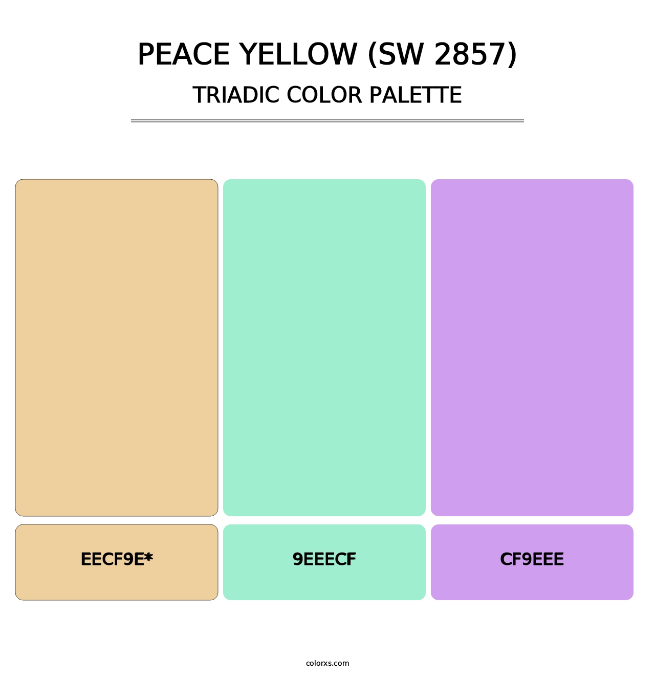 Peace Yellow (SW 2857) - Triadic Color Palette