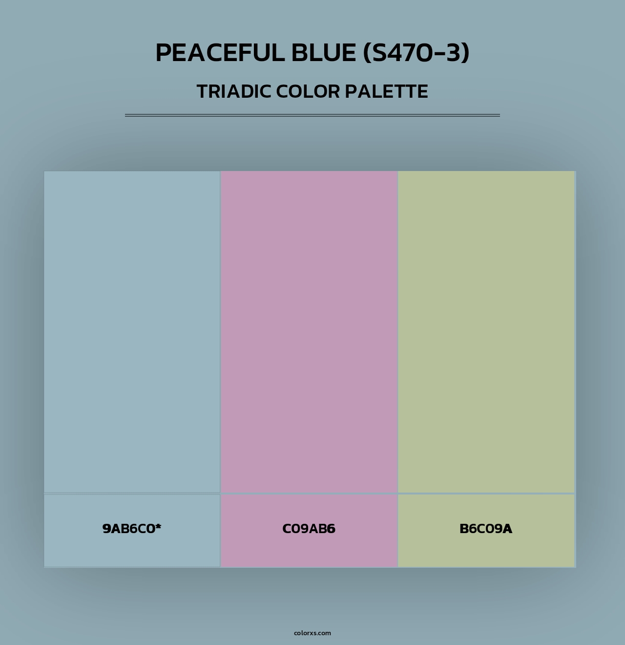Peaceful Blue (S470-3) - Triadic Color Palette