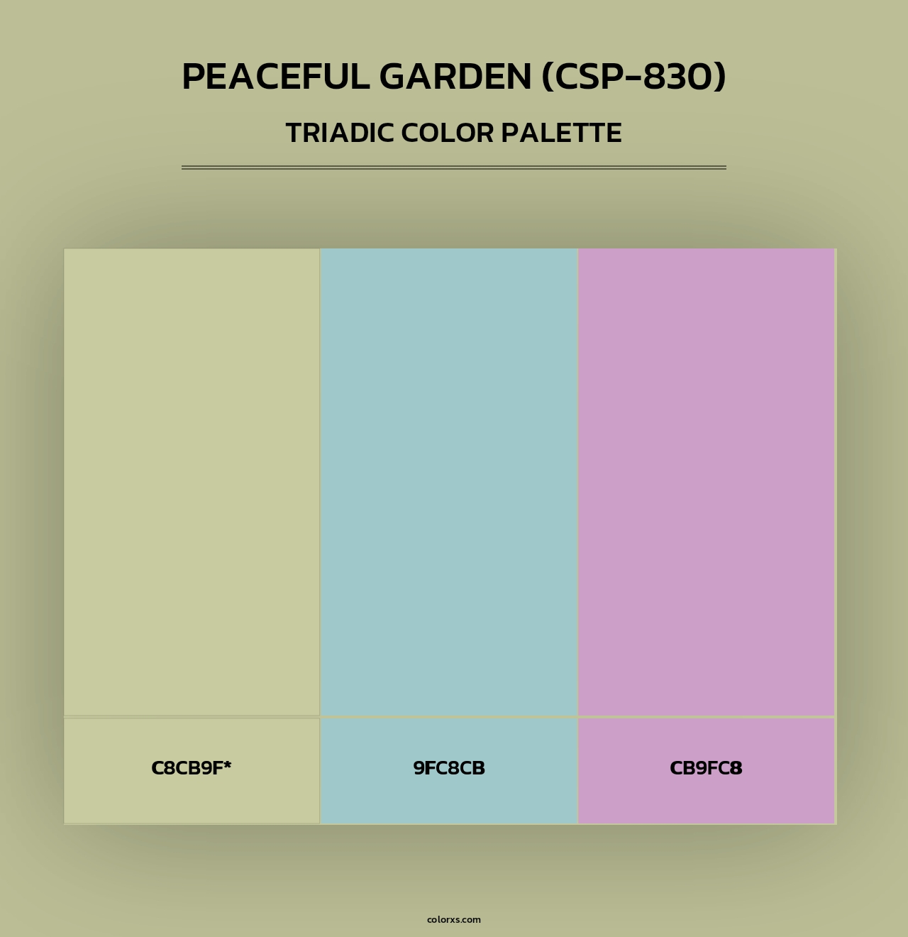 Peaceful Garden (CSP-830) - Triadic Color Palette