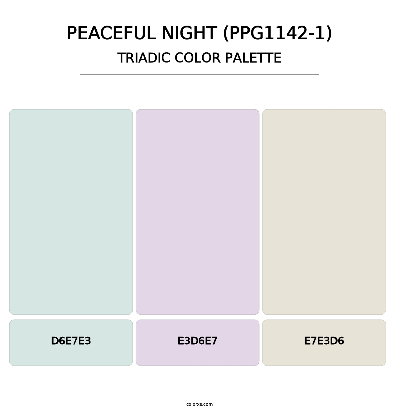 Peaceful Night (PPG1142-1) - Triadic Color Palette