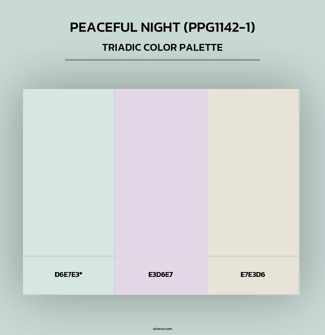 Peaceful Night (PPG1142-1) - Triadic Color Palette