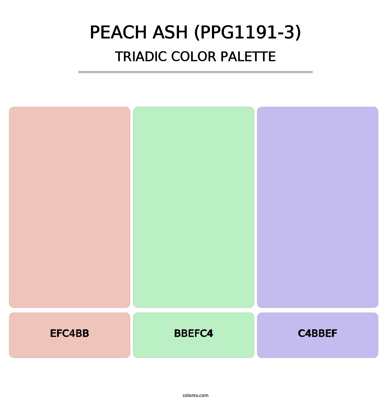 Peach Ash (PPG1191-3) - Triadic Color Palette