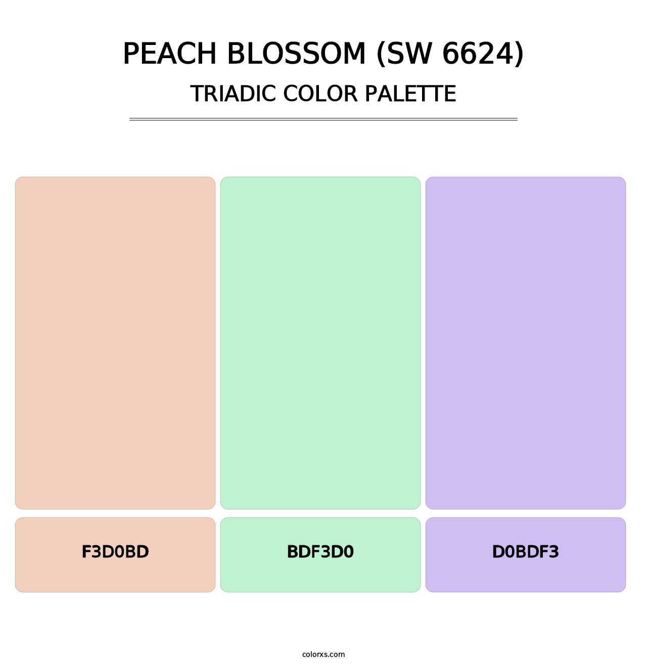Peach Blossom (SW 6624) - Triadic Color Palette