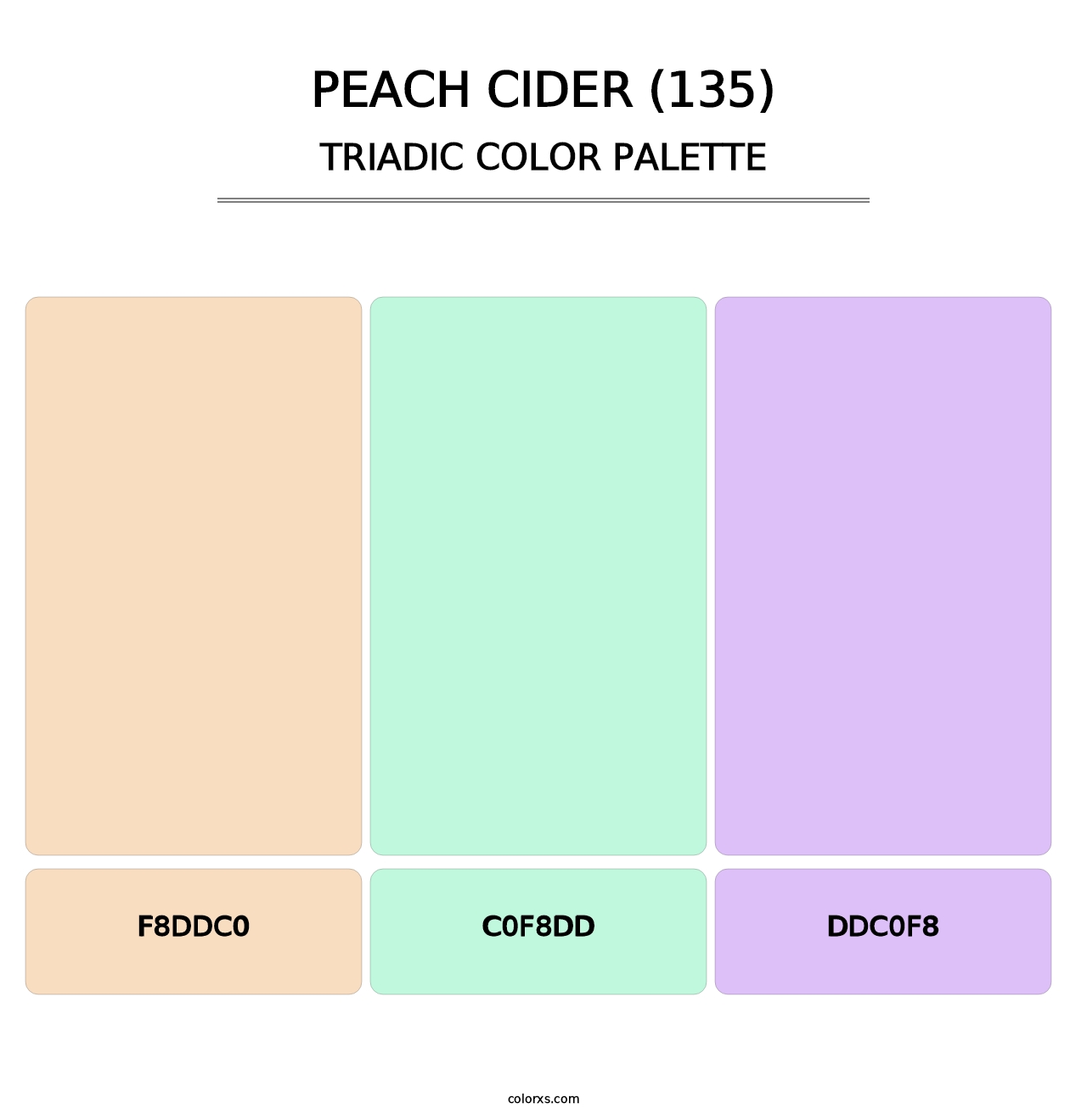 Peach Cider (135) - Triadic Color Palette