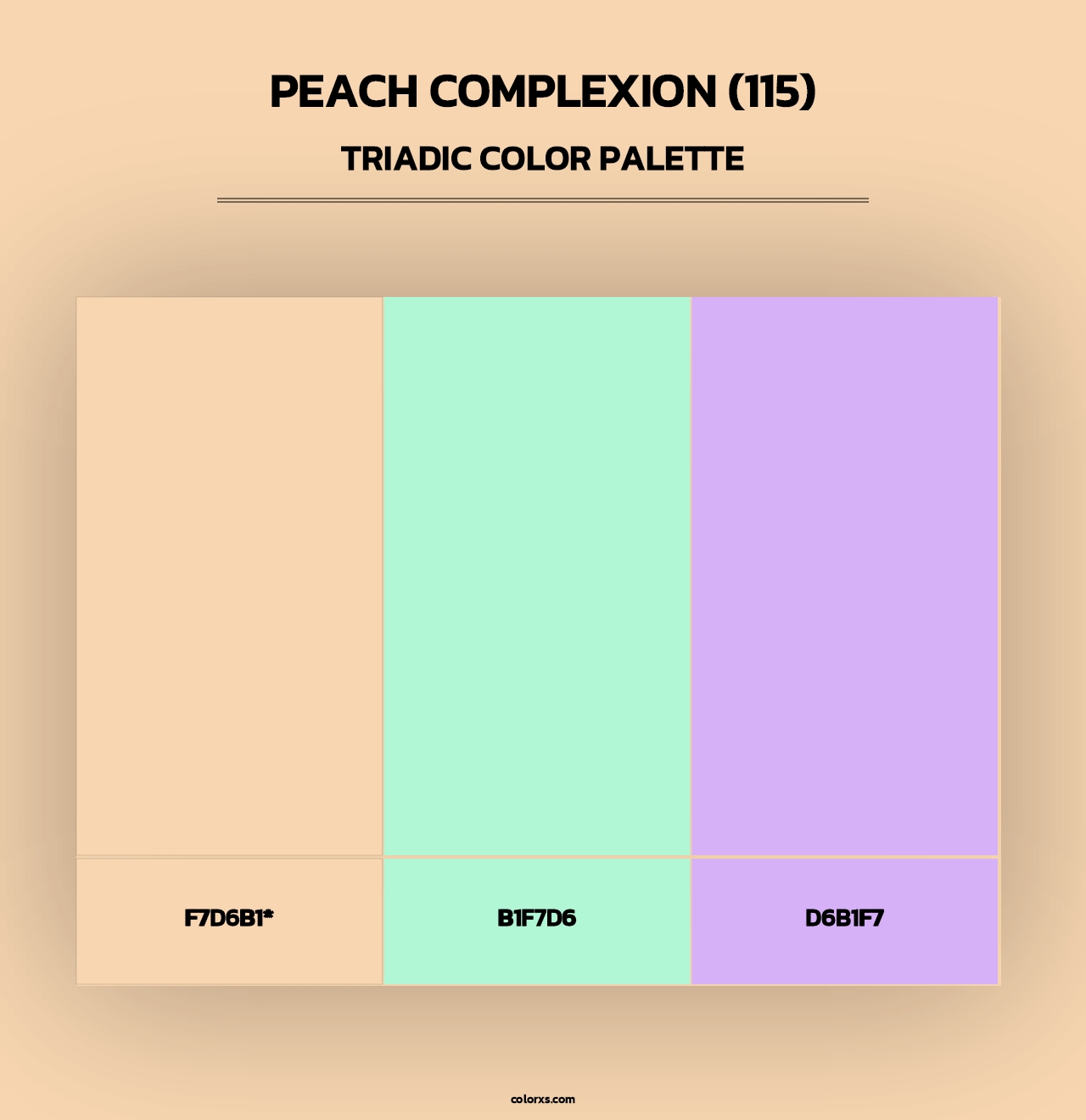 Peach Complexion (115) - Triadic Color Palette