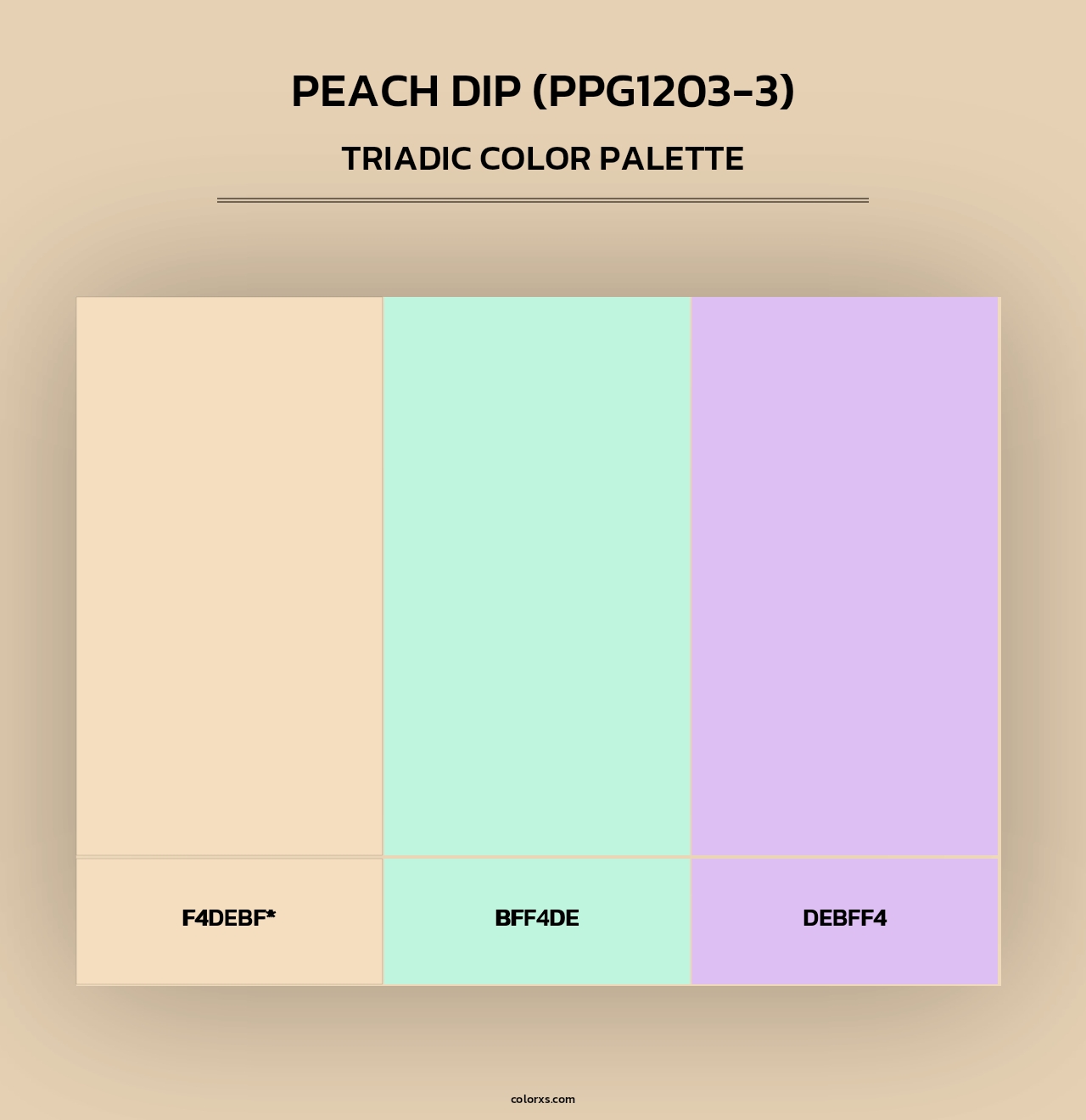 Peach Dip (PPG1203-3) - Triadic Color Palette
