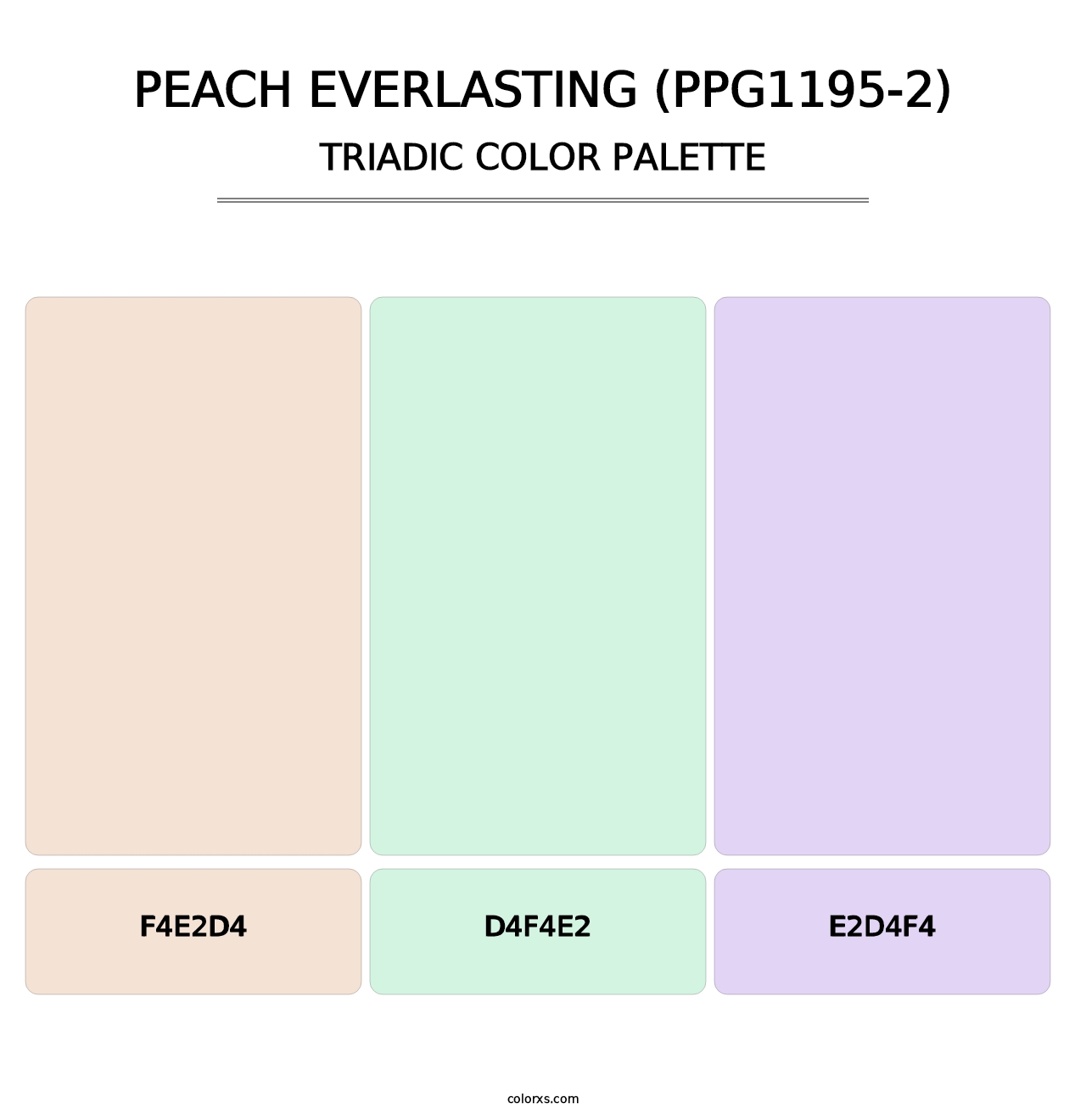 Peach Everlasting (PPG1195-2) - Triadic Color Palette
