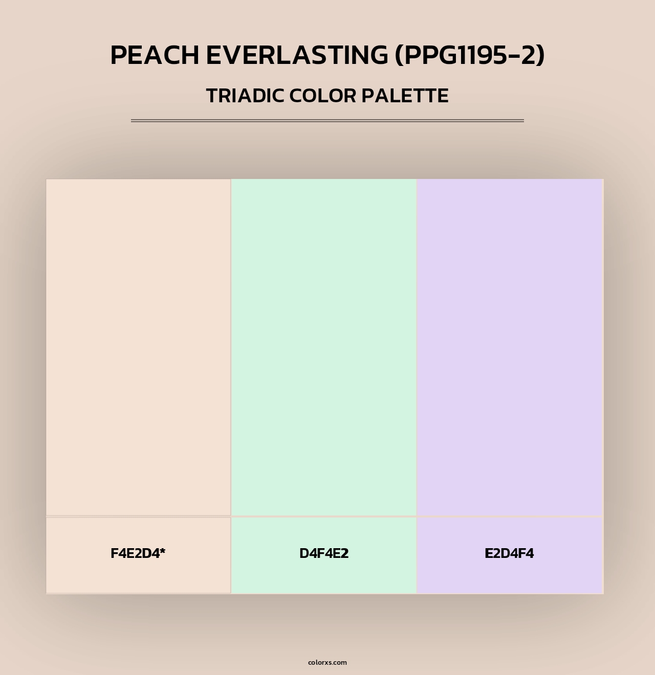 Peach Everlasting (PPG1195-2) - Triadic Color Palette
