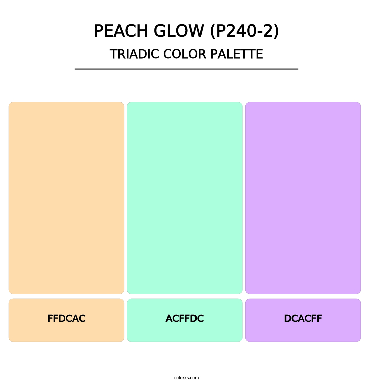 Peach Glow (P240-2) - Triadic Color Palette