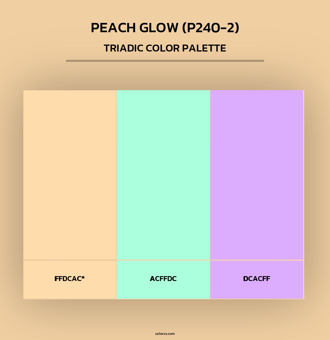 Peach Glow (P240-2) - Triadic Color Palette