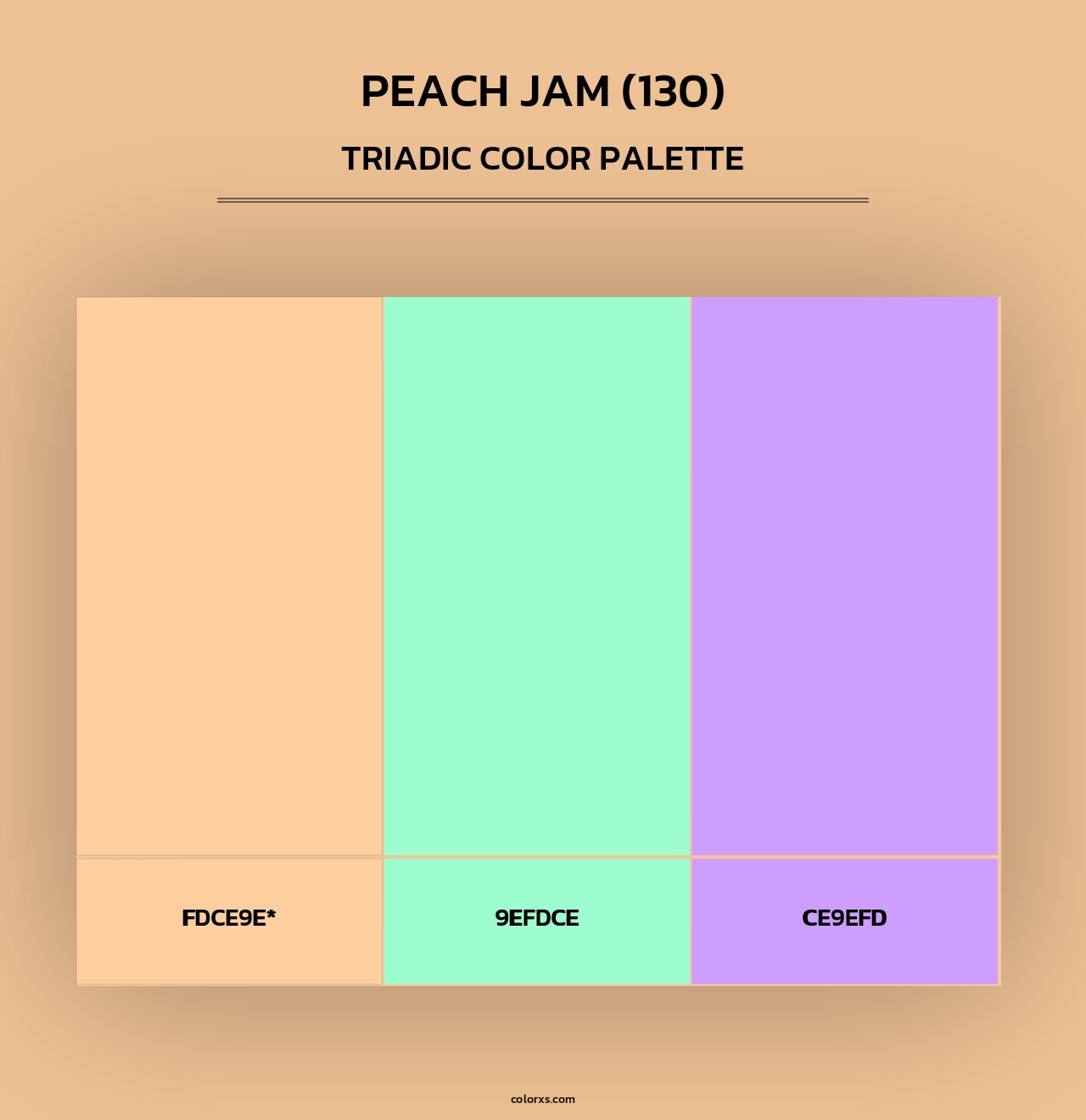 Peach Jam (130) - Triadic Color Palette