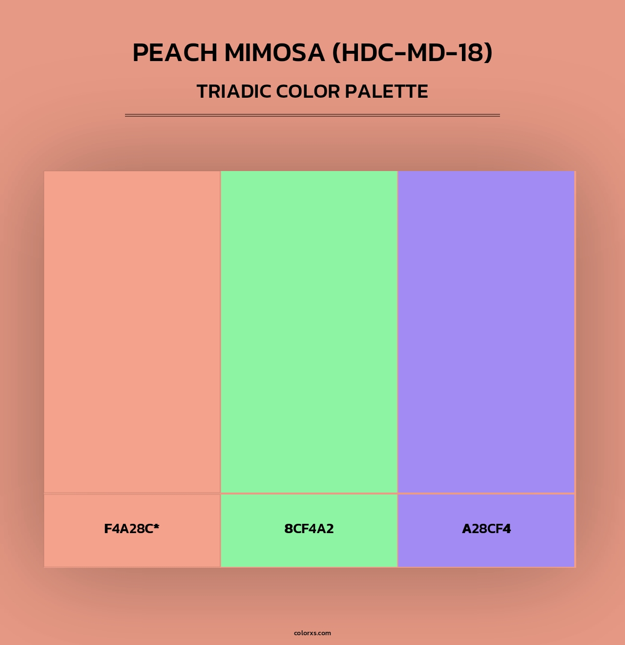 Peach Mimosa (HDC-MD-18) - Triadic Color Palette