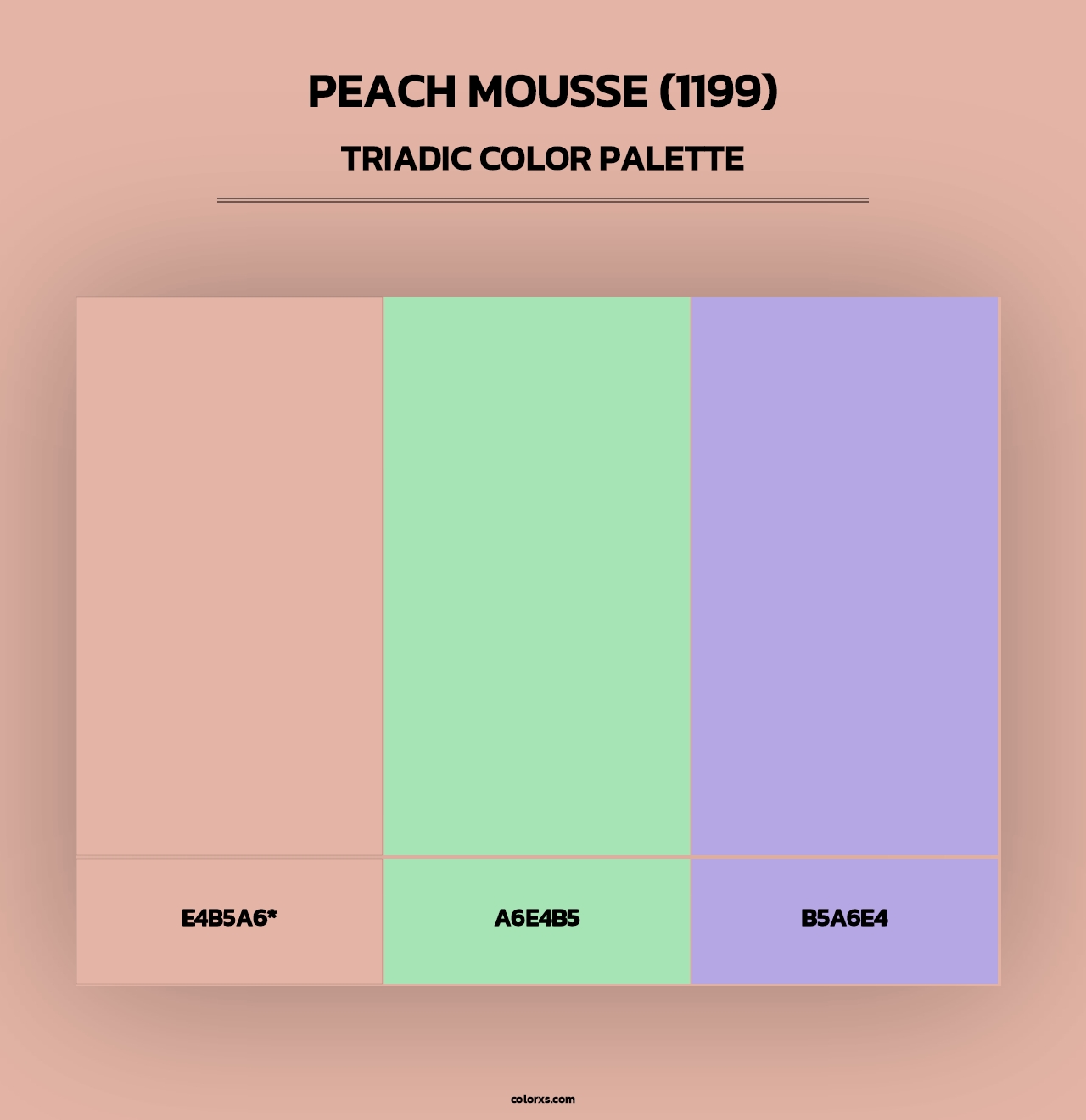Peach Mousse (1199) - Triadic Color Palette