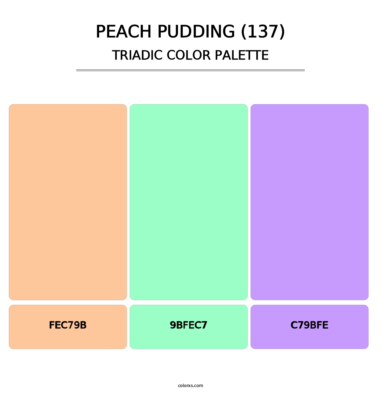 Peach Pudding (137) - Triadic Color Palette