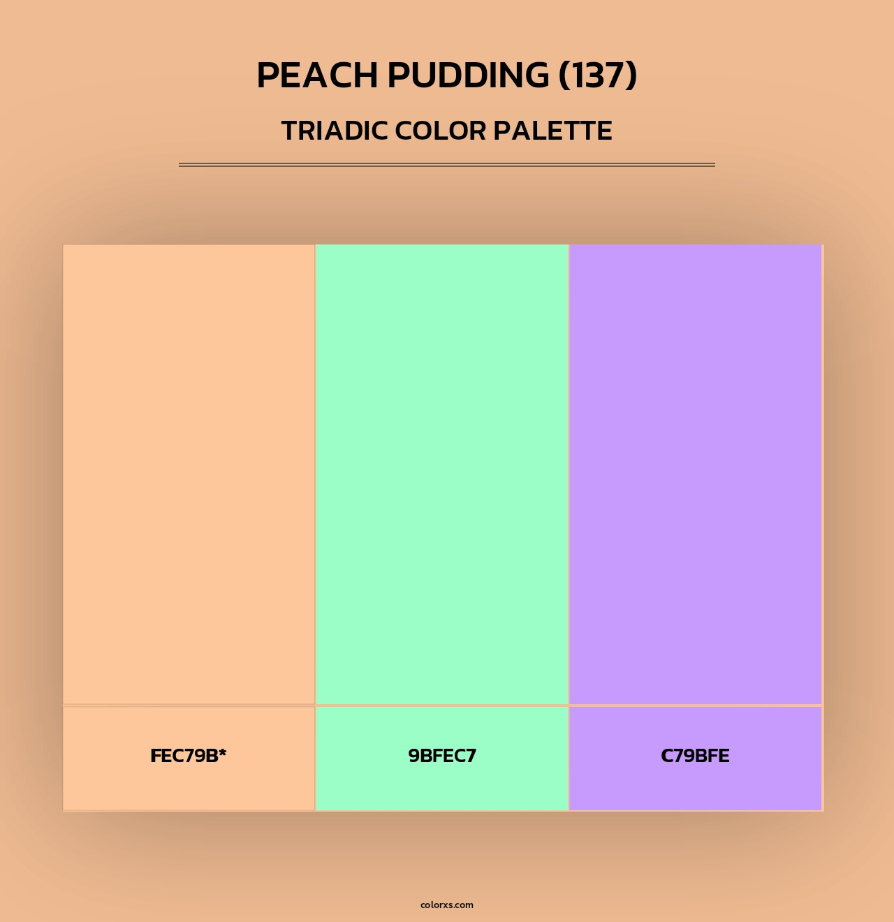 Peach Pudding (137) - Triadic Color Palette