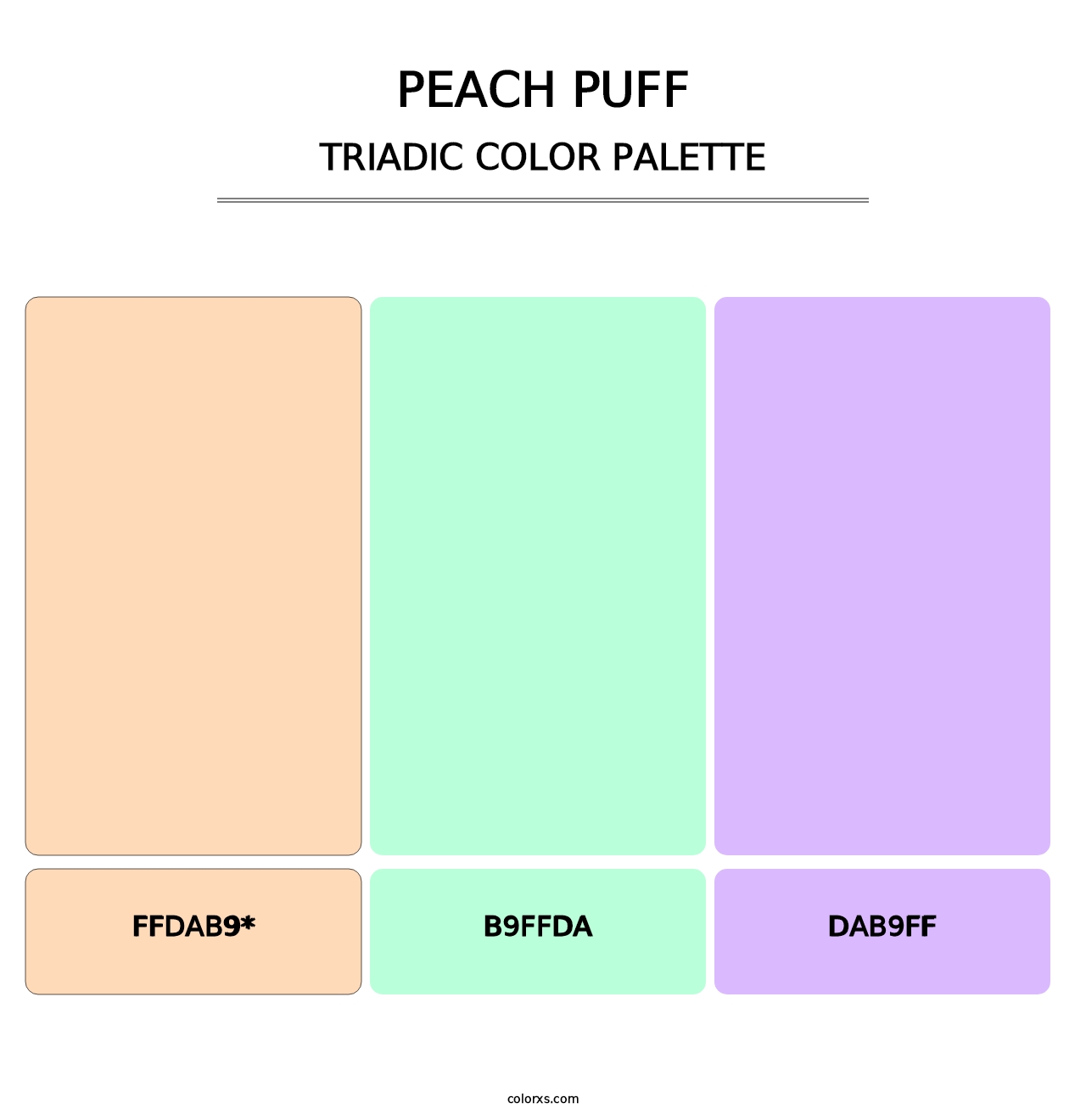 Peach Puff - Triadic Color Palette