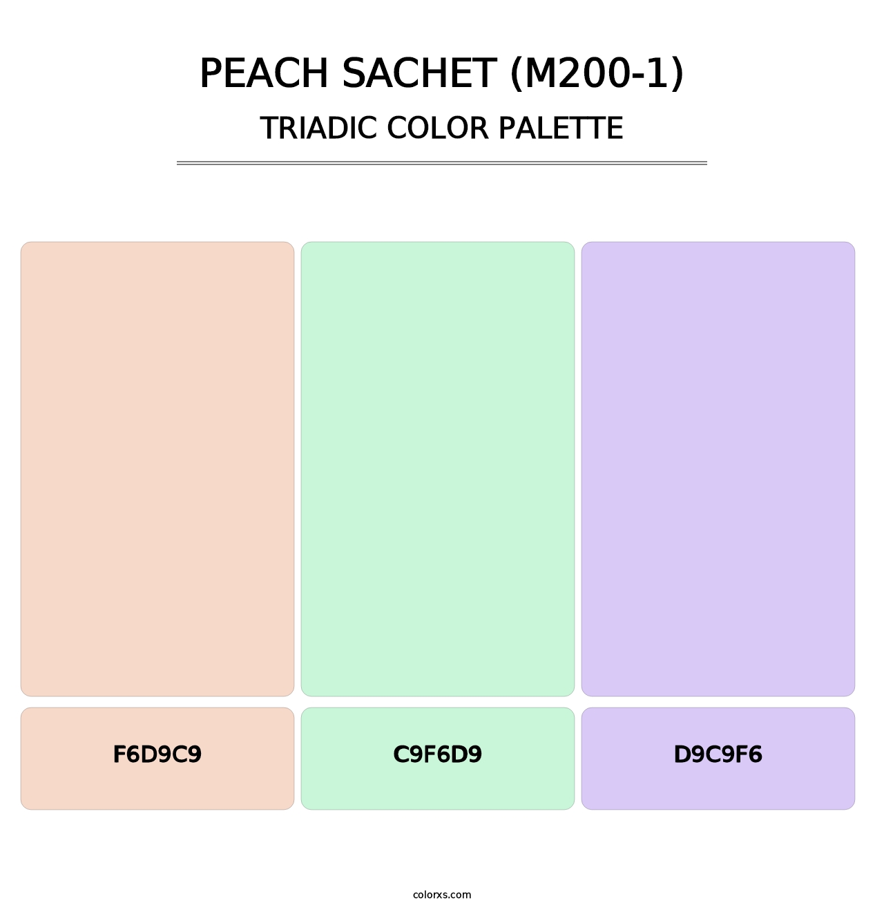 Peach Sachet (M200-1) - Triadic Color Palette