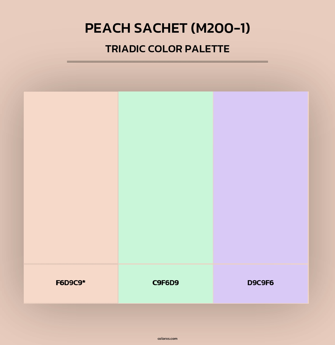 Peach Sachet (M200-1) - Triadic Color Palette