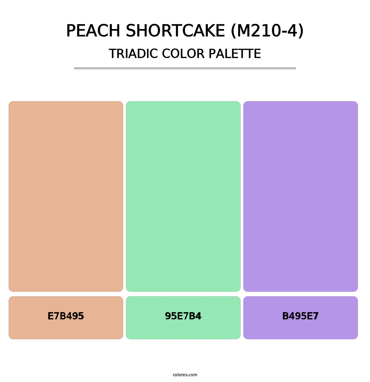 Peach Shortcake (M210-4) - Triadic Color Palette