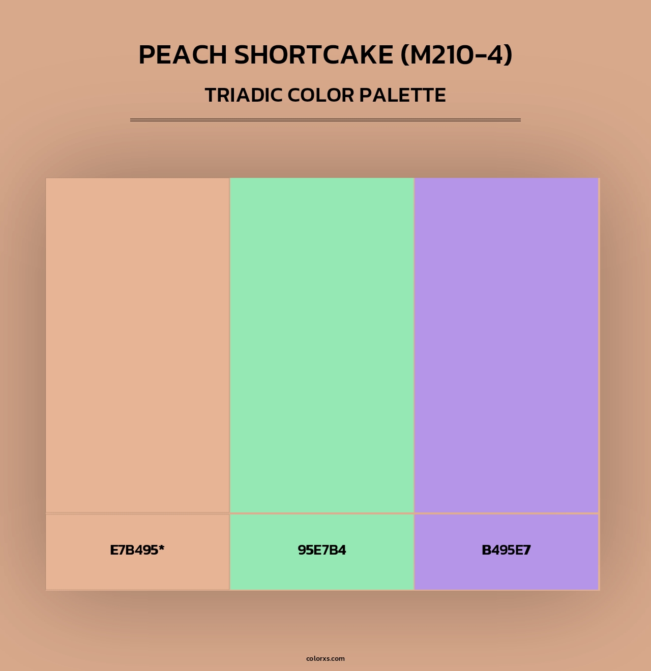 Peach Shortcake (M210-4) - Triadic Color Palette