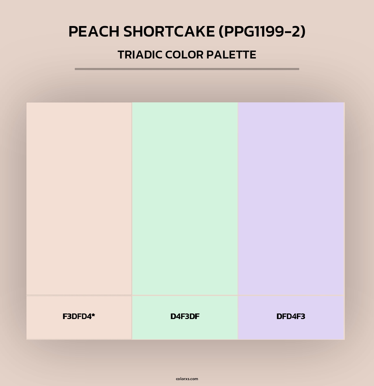 Peach Shortcake (PPG1199-2) - Triadic Color Palette