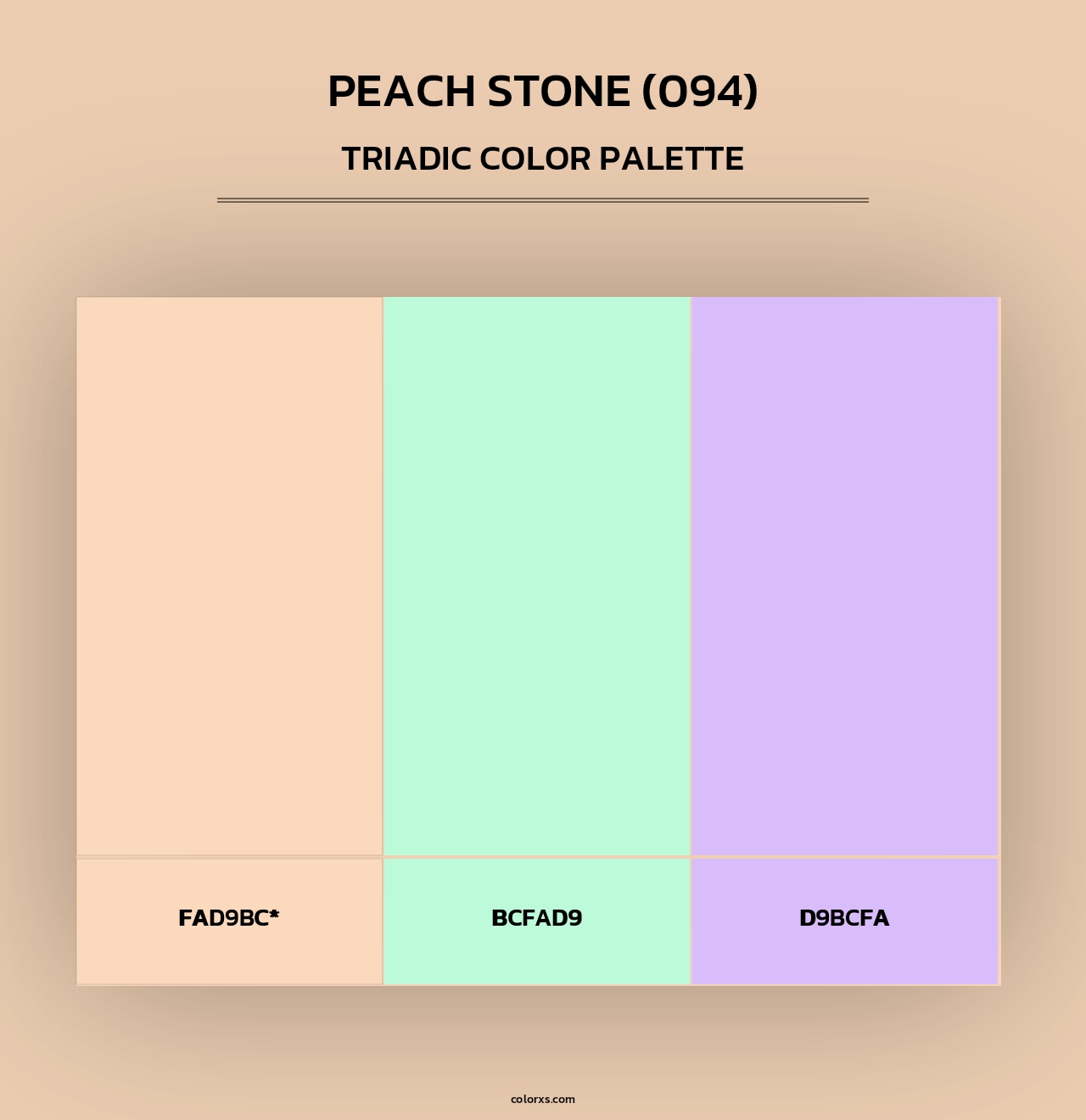 Peach Stone (094) - Triadic Color Palette