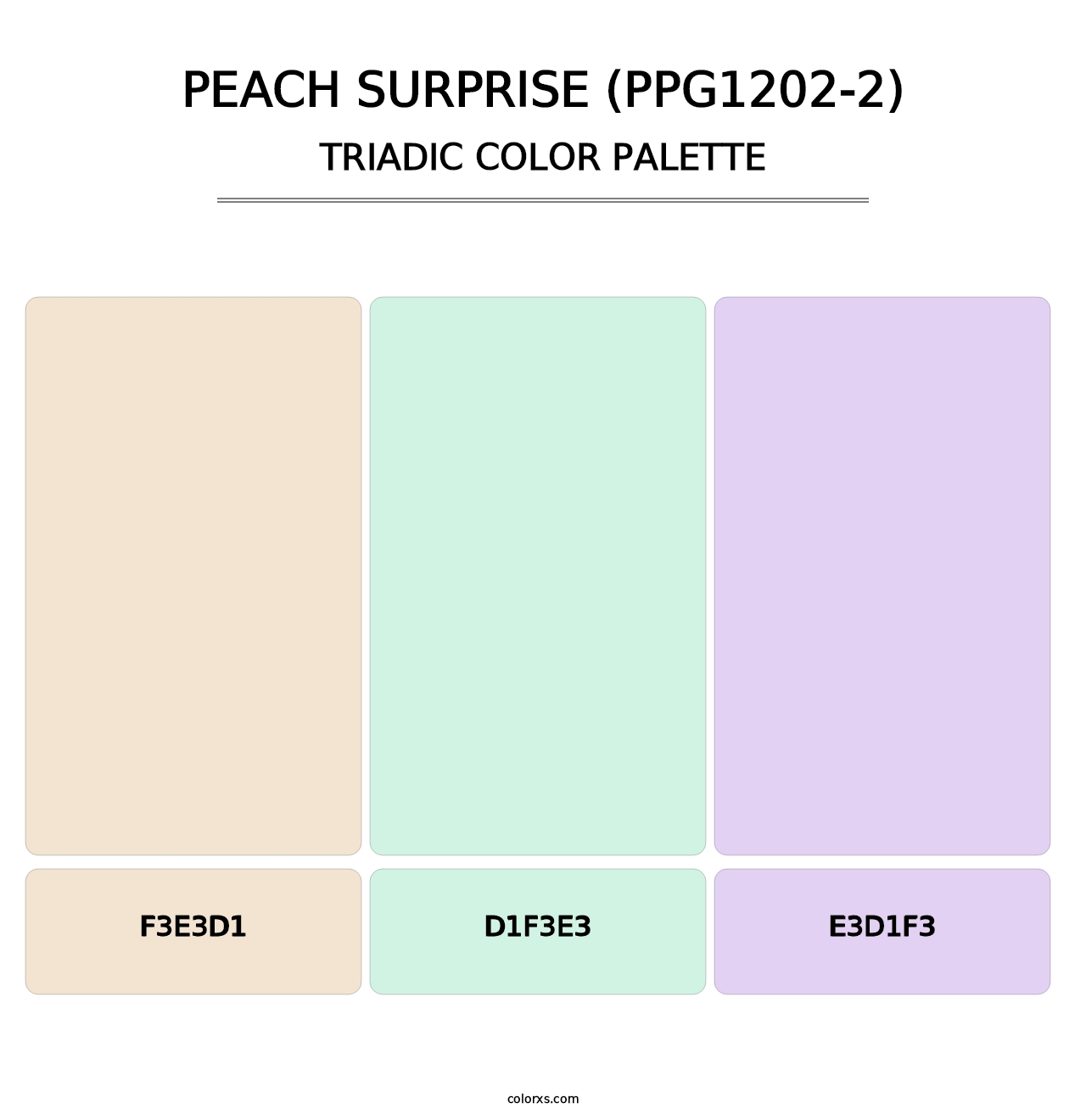 Peach Surprise (PPG1202-2) - Triadic Color Palette