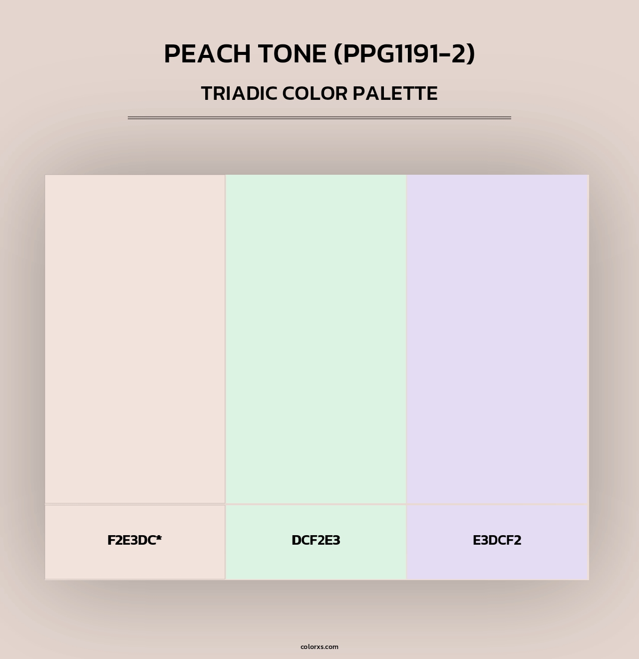 Peach Tone (PPG1191-2) - Triadic Color Palette
