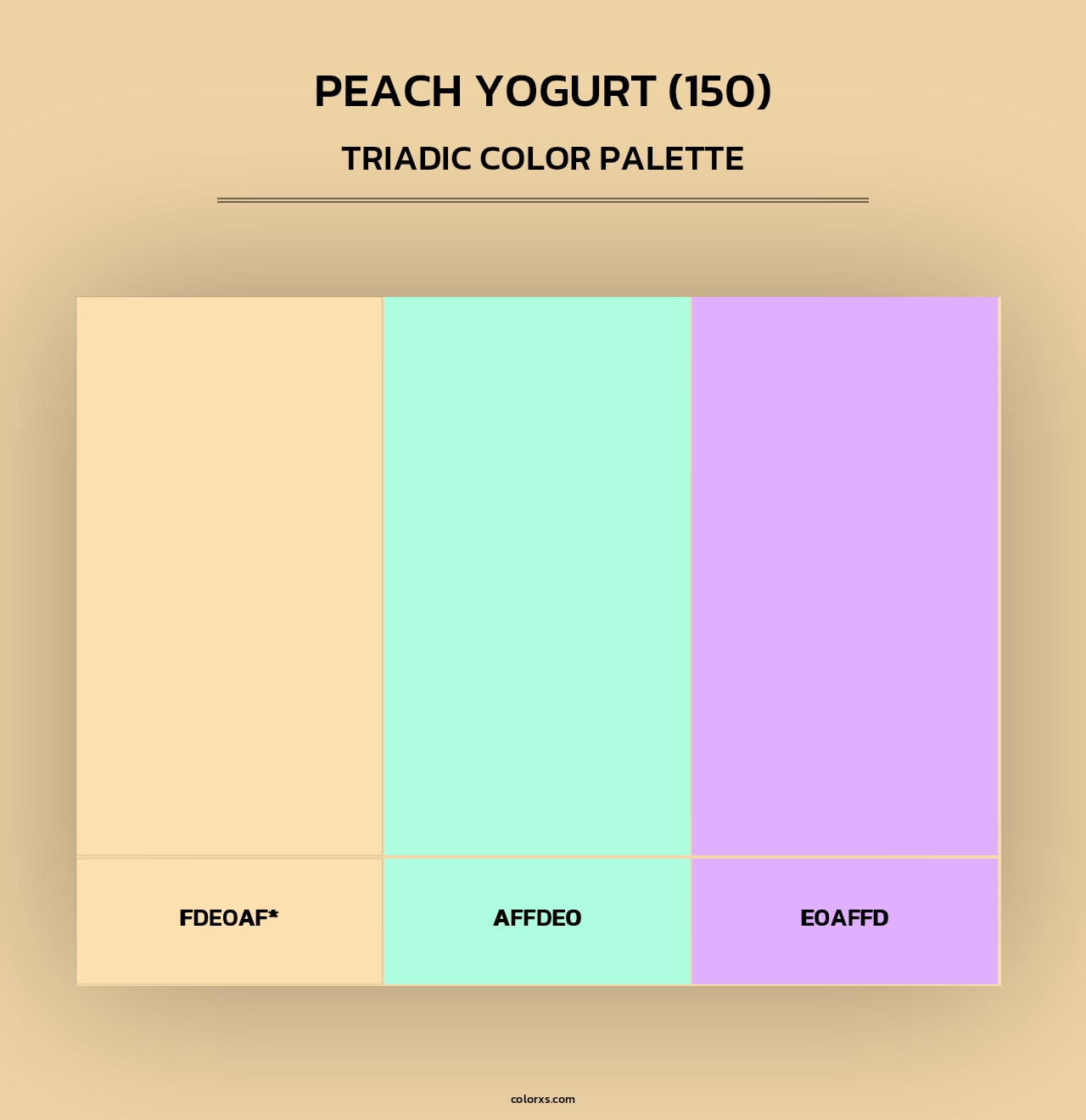 Peach Yogurt (150) - Triadic Color Palette