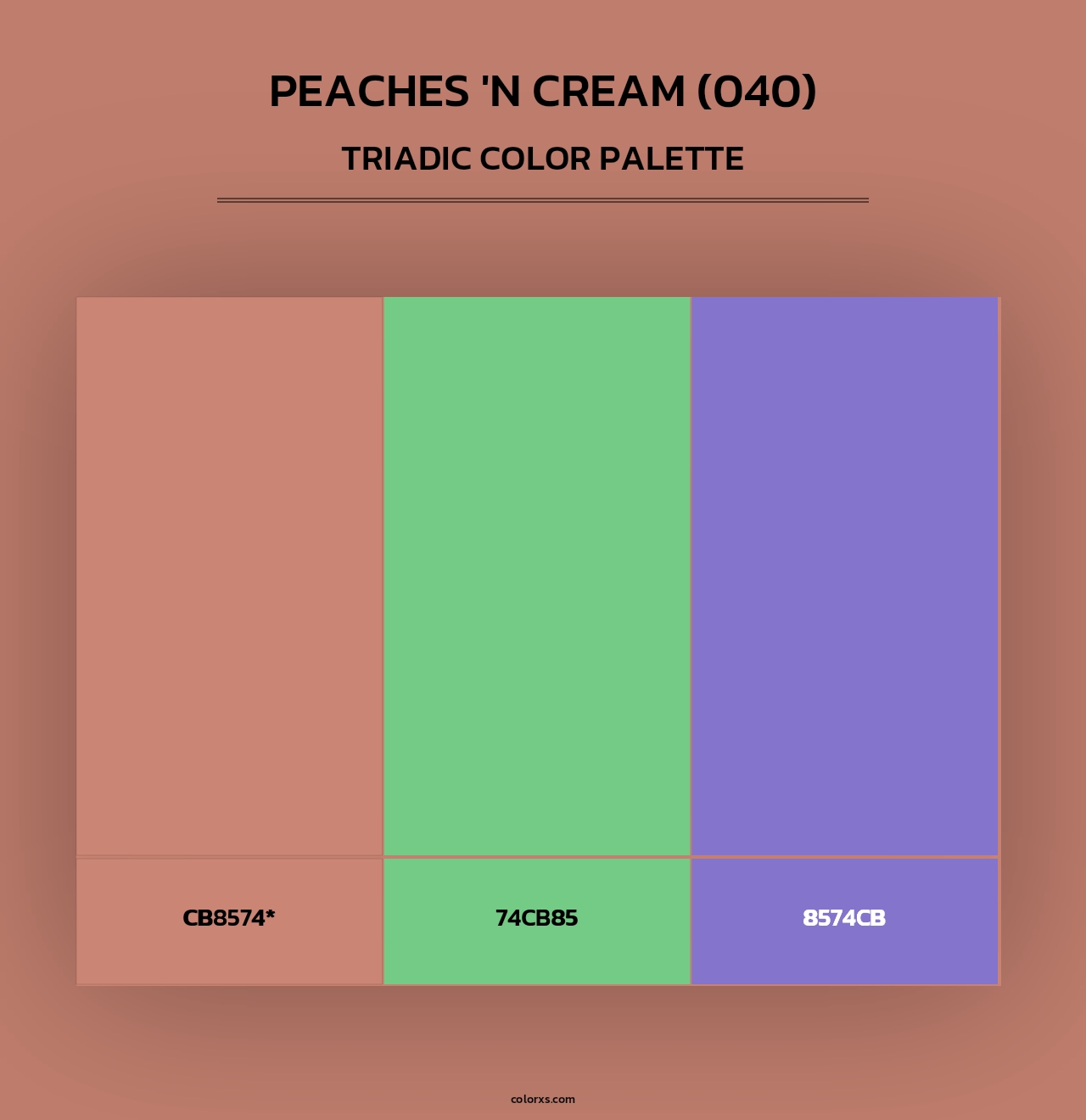 Peaches 'n Cream (040) - Triadic Color Palette
