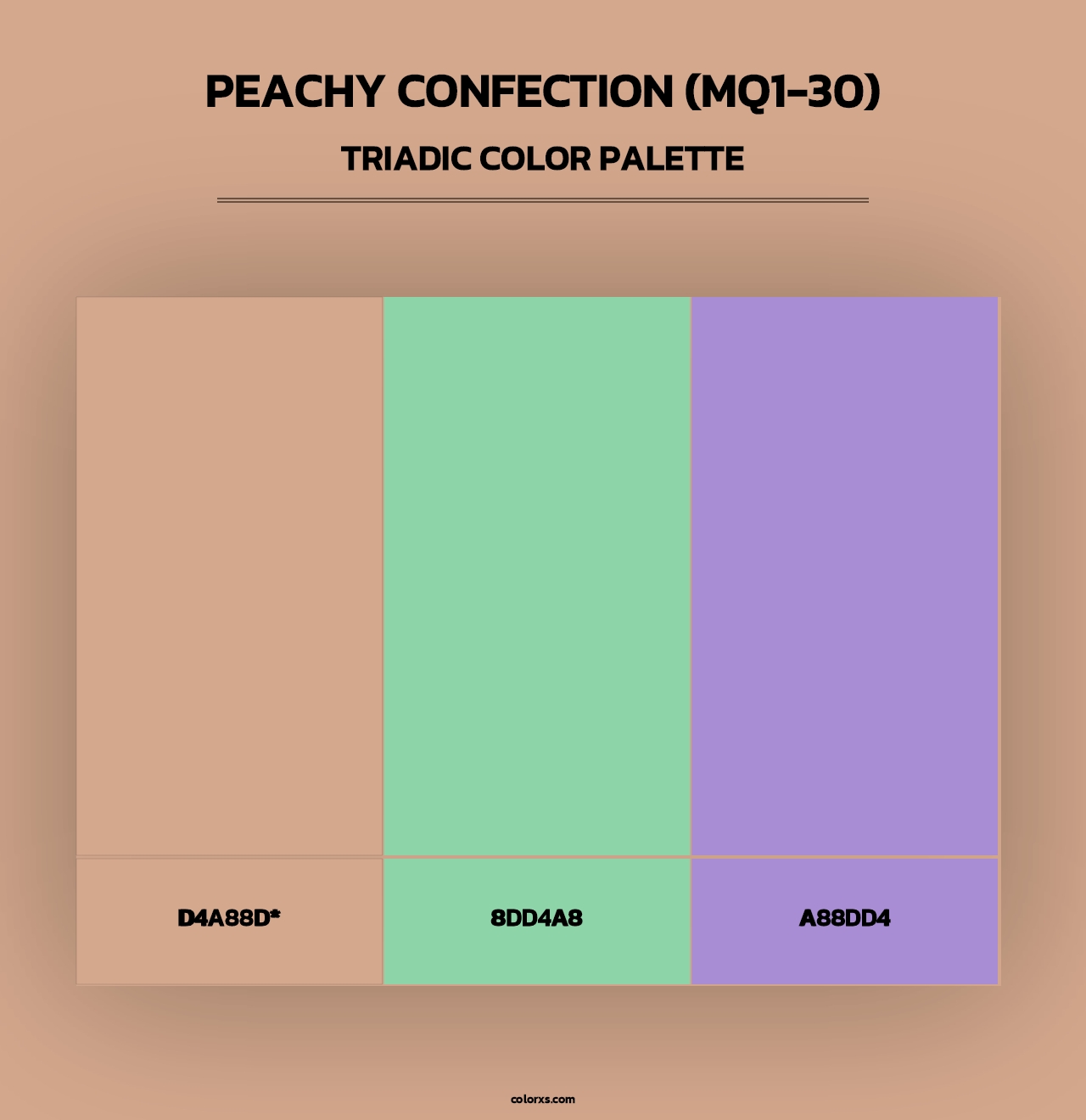 Peachy Confection (MQ1-30) - Triadic Color Palette