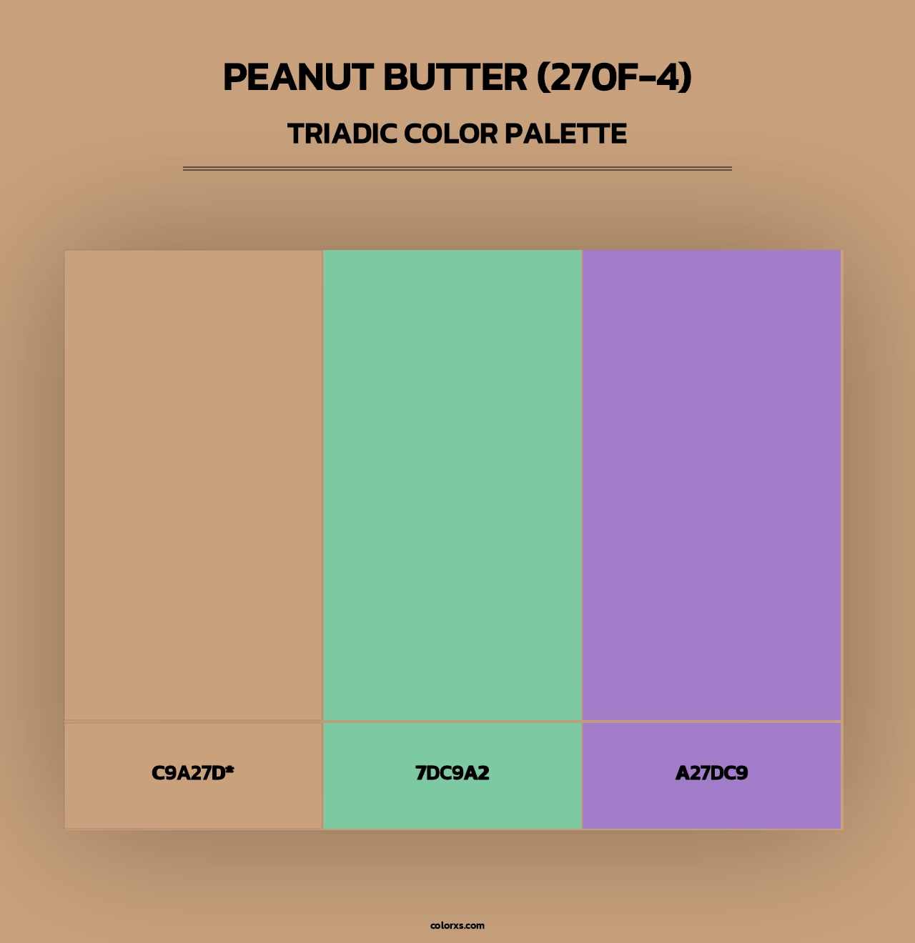 Peanut Butter (270F-4) - Triadic Color Palette