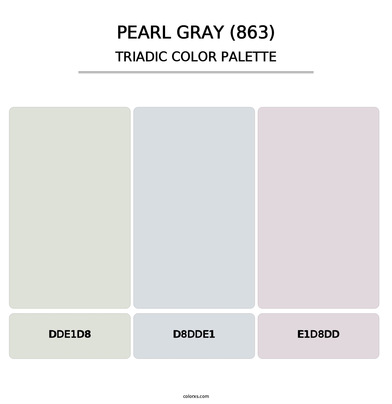 Pearl Gray (863) - Triadic Color Palette