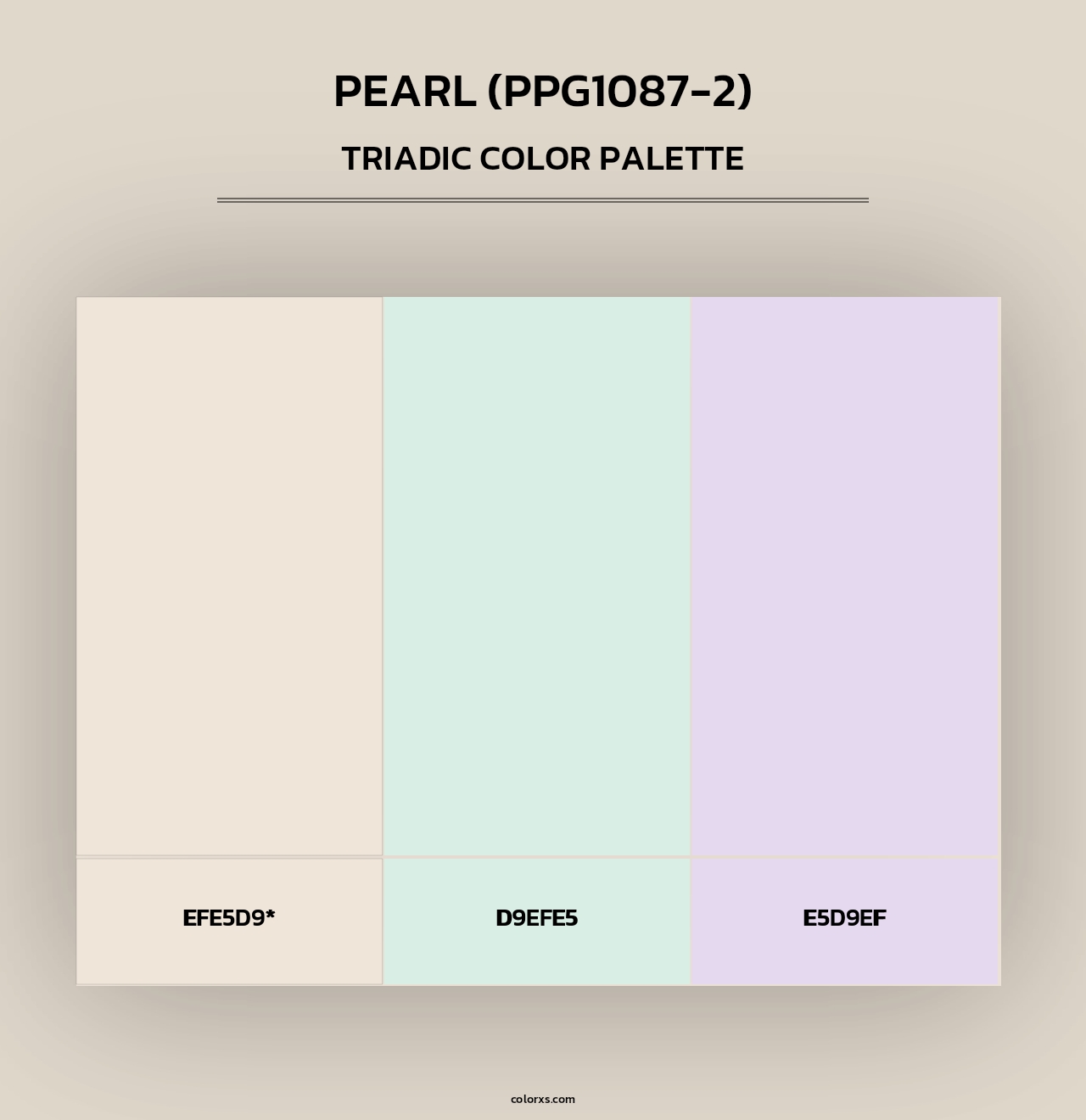 Pearl (PPG1087-2) - Triadic Color Palette