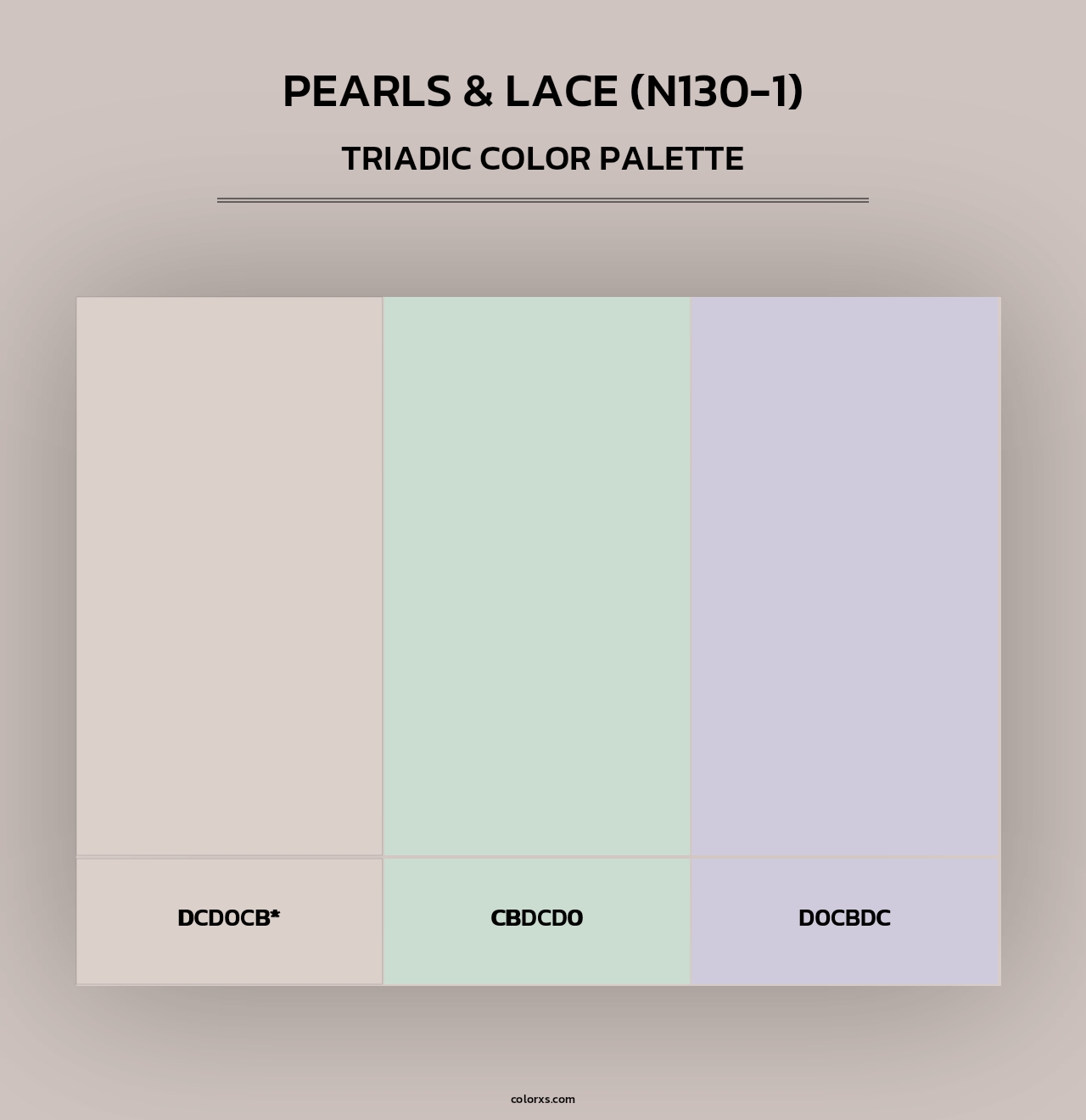 Pearls & Lace (N130-1) - Triadic Color Palette